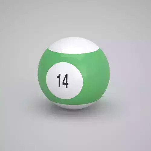 Pool Snooker Ball Number 14
