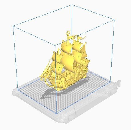 pirate ship and octopus pendant 3D print model_9