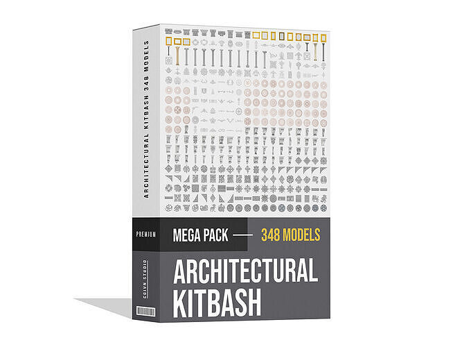 Architectural Kitbash 348 Models 3D model