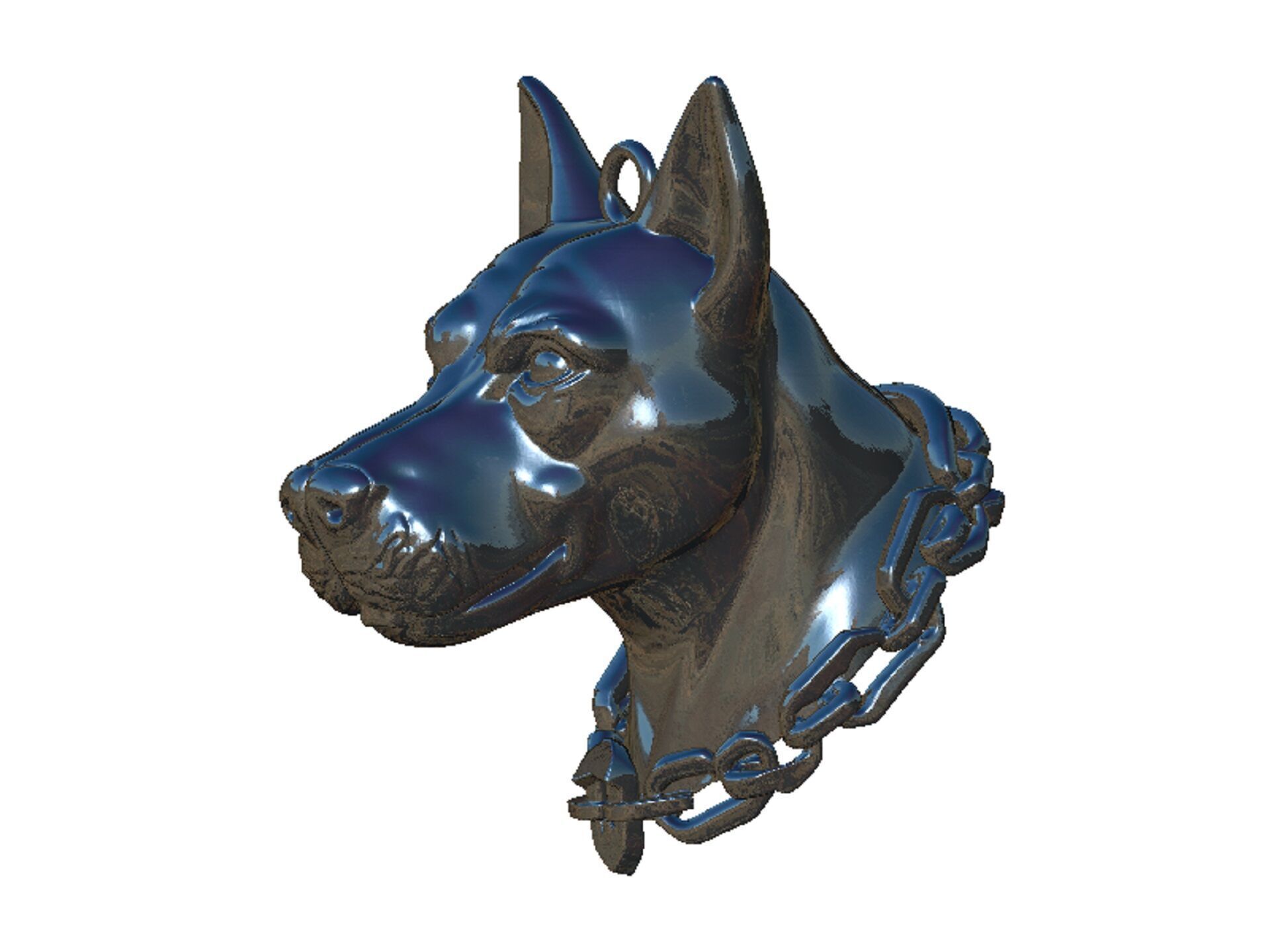 pitbull head 3D print model_7