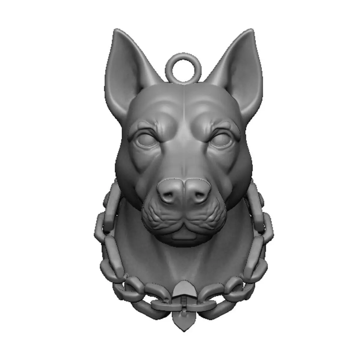 pitbull head 3D print model_0