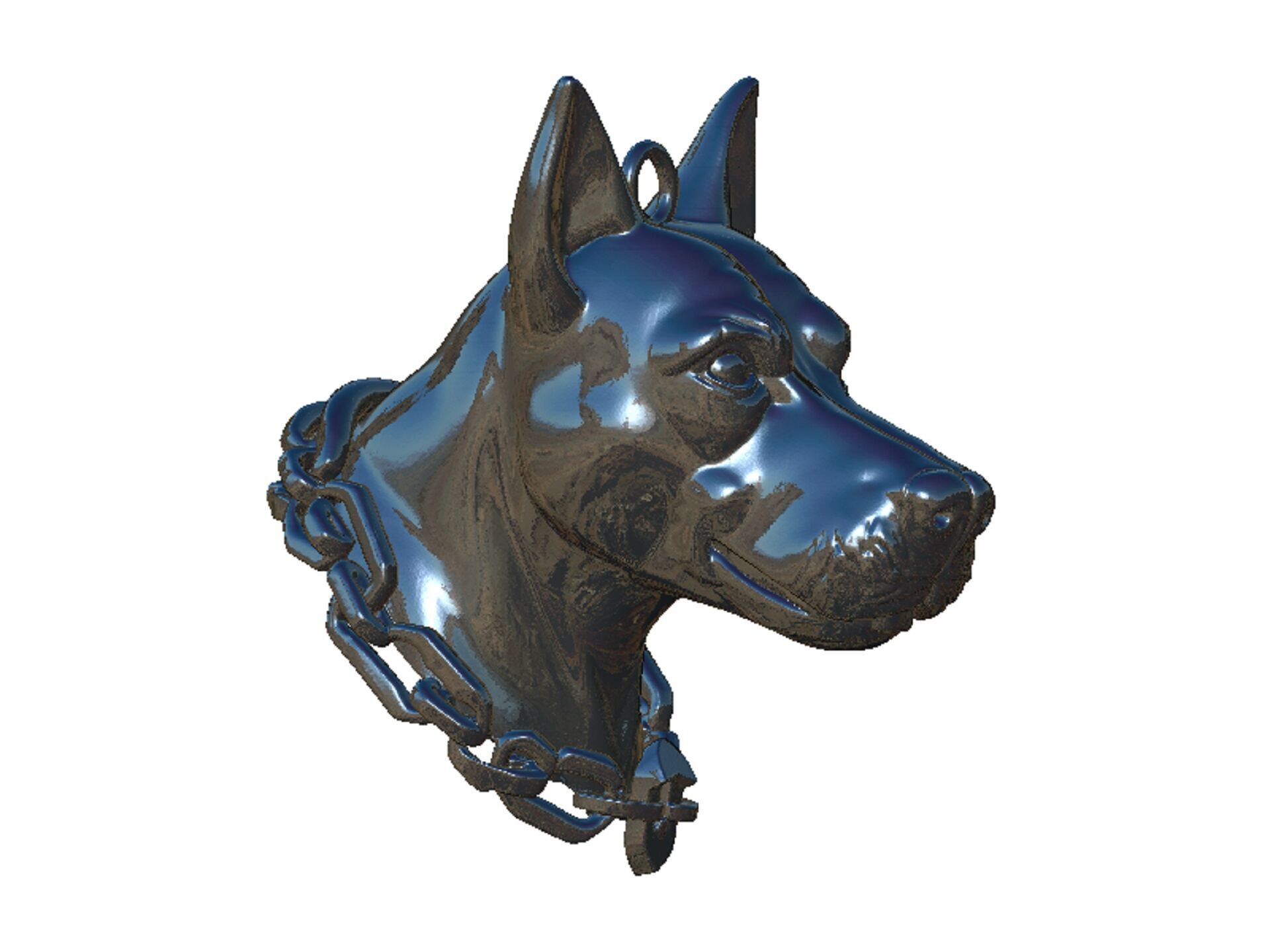 pitbull head 3D print model_6
