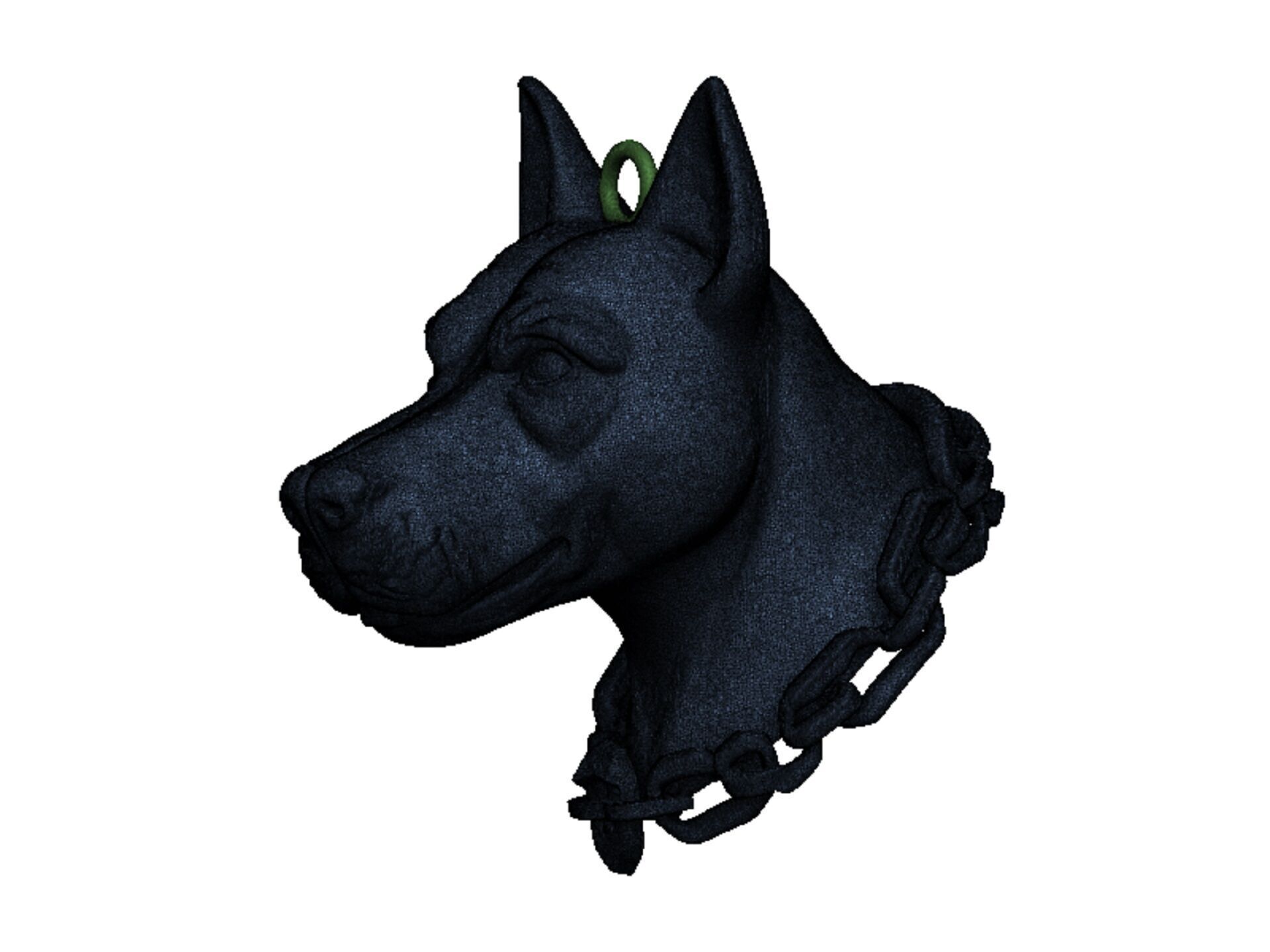 pitbull head 3D print model_10