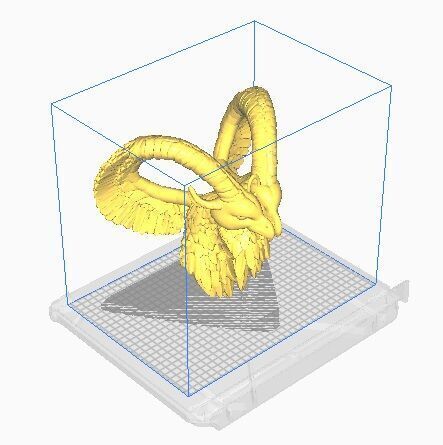 ram and eagle pendant 3D print model_10