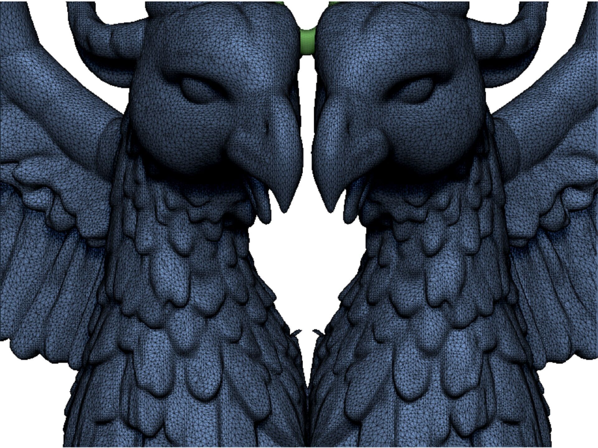 ram and eagle pendant 3D print model_12