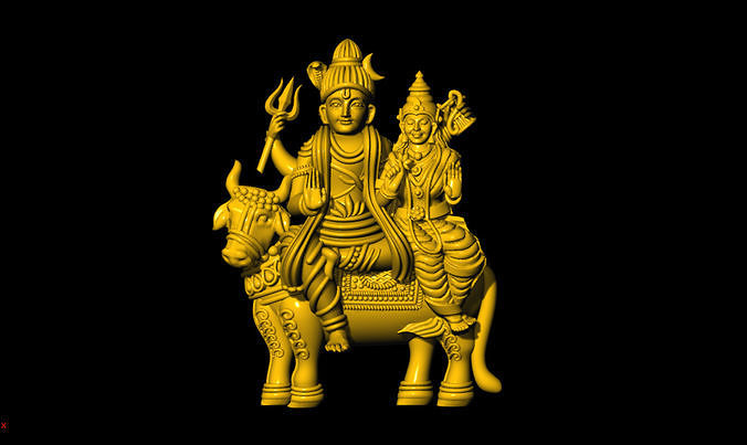 shiv durga unique 3d model 3D print model