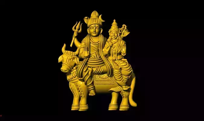 shiv durga unique 3d model