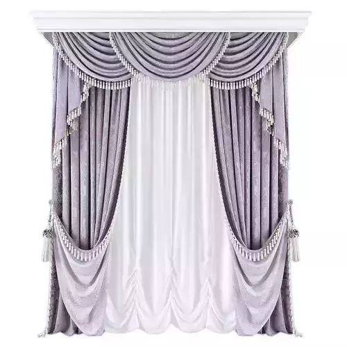 Curtains636 Low-poly 3D model
