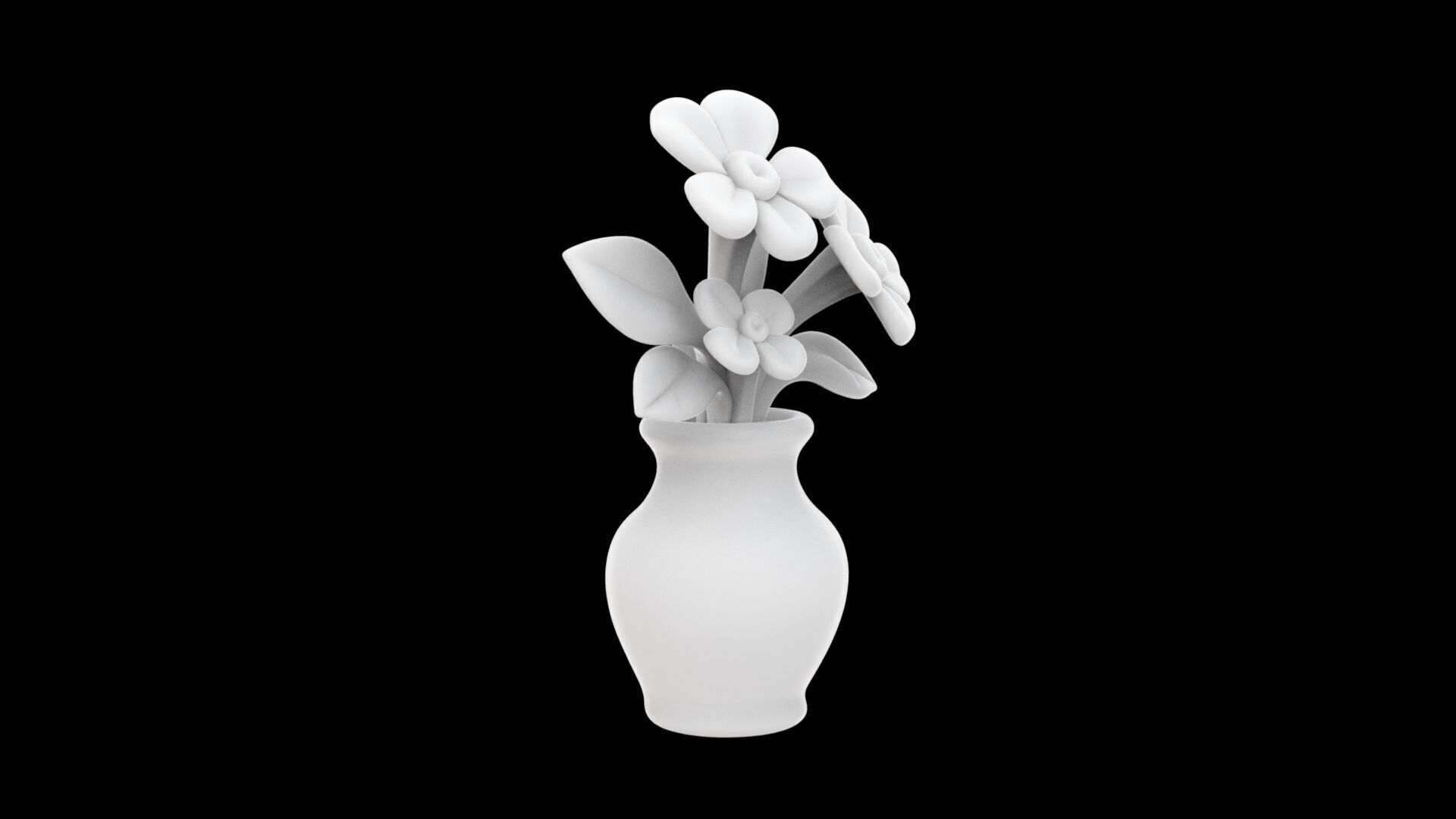 Floral Arrangement Decorative Vase 3D Printable STL Model 3D print model_2