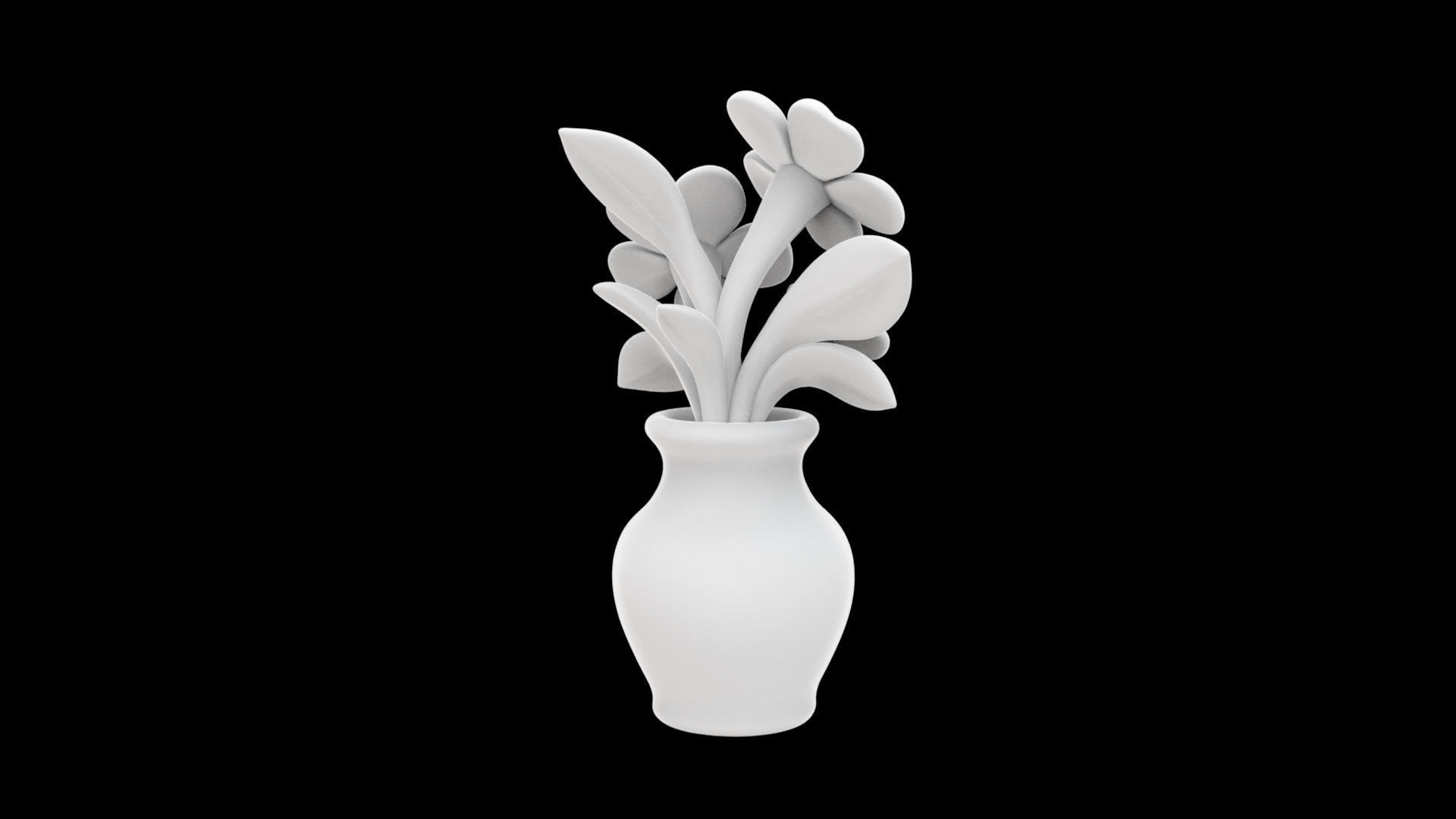 Floral Arrangement Decorative Vase 3D Printable STL Model 3D print model_3