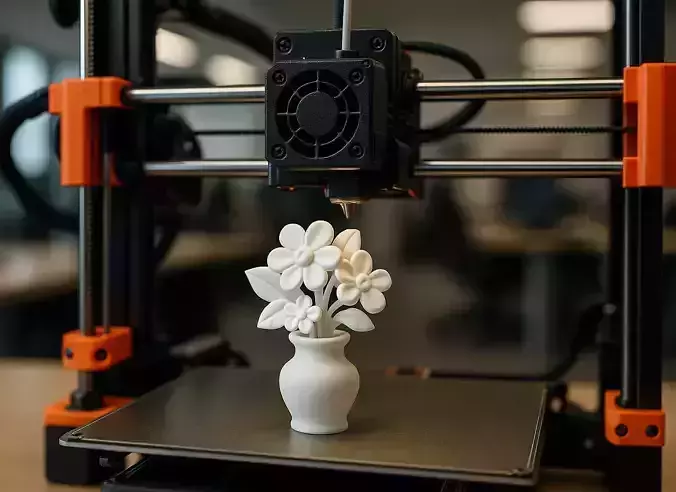 Floral Arrangement Decorative Vase 3D Printable STL Model