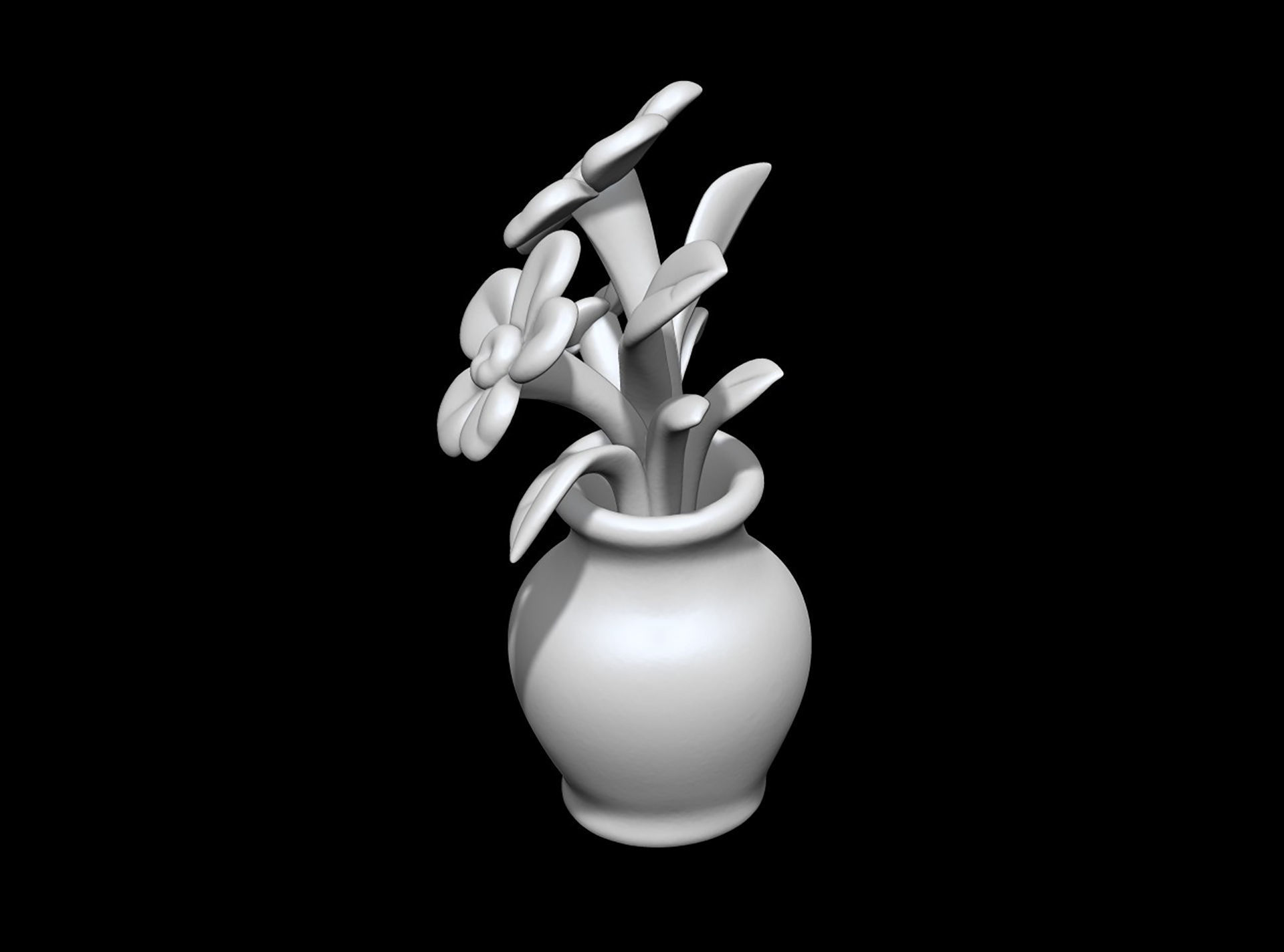 Floral Arrangement Decorative Vase 3D Printable STL Model 3D print model_6