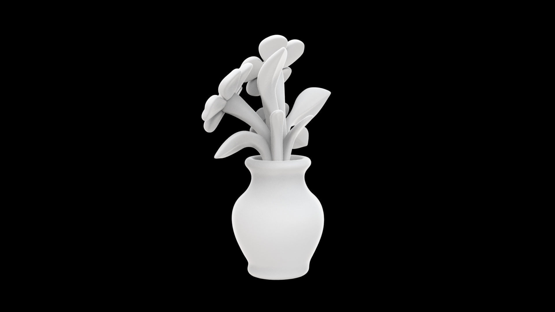 Floral Arrangement Decorative Vase 3D Printable STL Model 3D print model_5