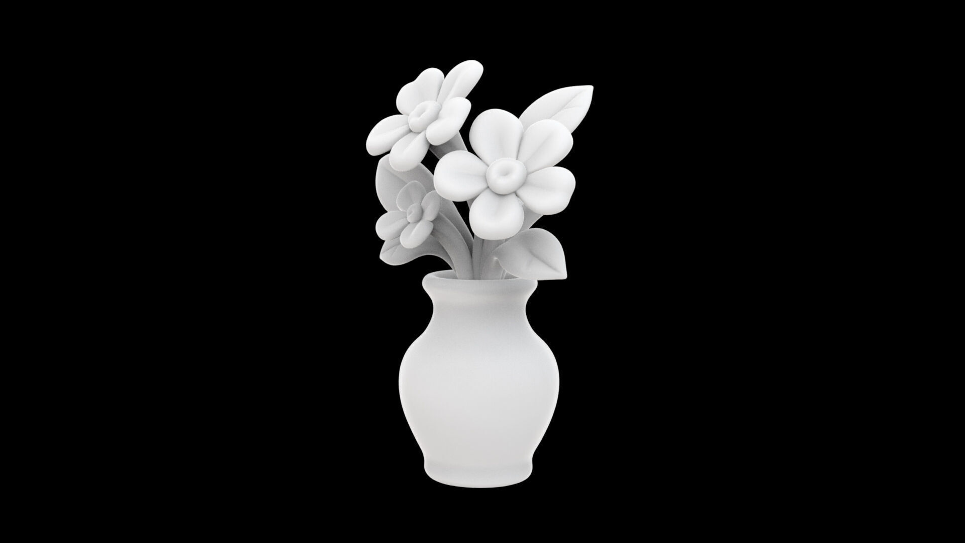 Floral Arrangement Decorative Vase 3D Printable STL Model 3D print model_4