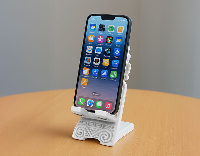 Tribal Aztec Phone Stand 3D Print Desk Holder STL 3D print model