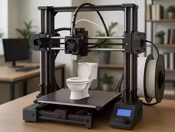Cartoon Toilet 3D Print STL 3D print model