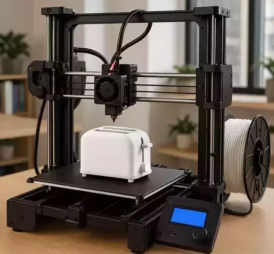 Toaster 3D Print Kitchen Appliance Miniature STL