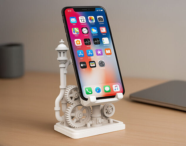 Steampunk Phone Stand 3D print model