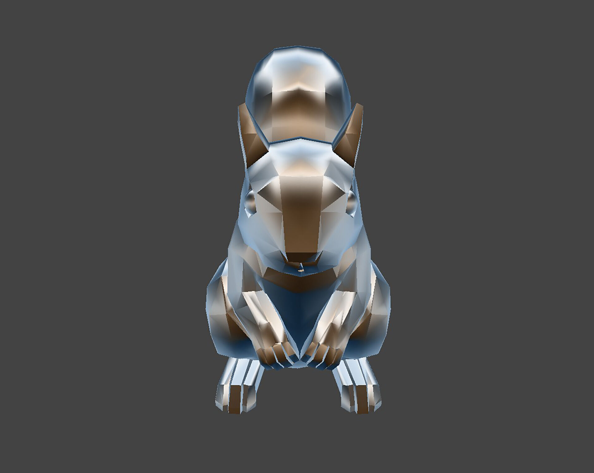 Low Poly Squirrel 3D Model Geometric Print STL 3D print model_6