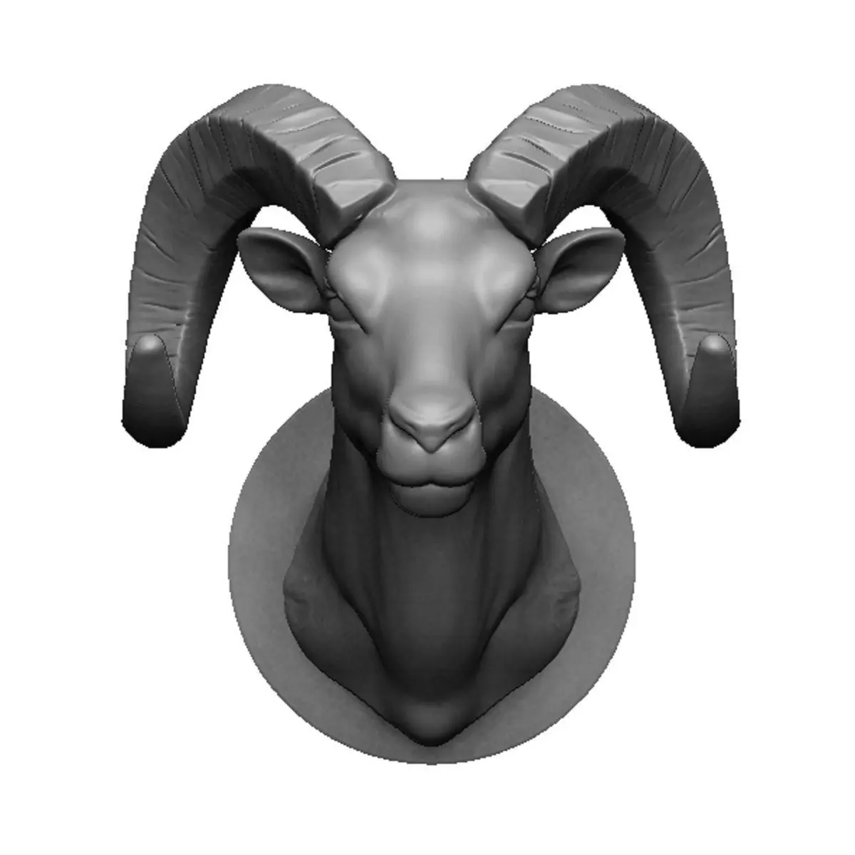ram head 3D print model_0