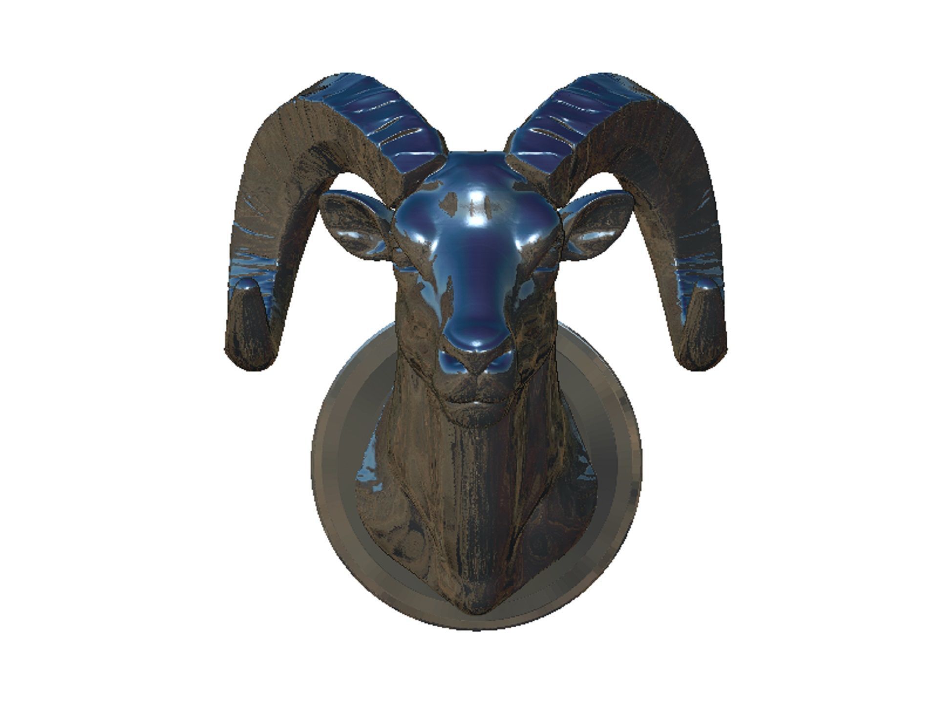 ram head 3D print model_5