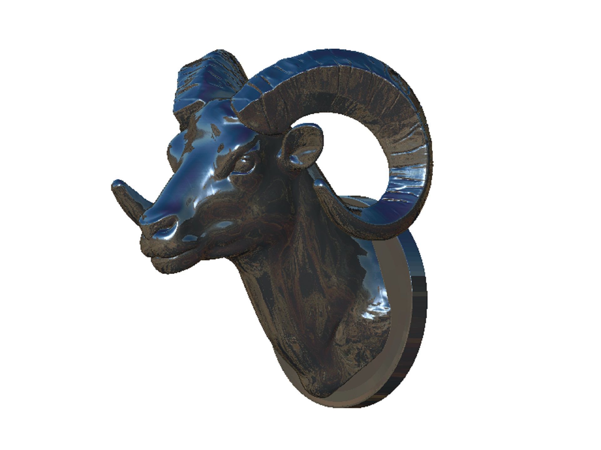ram head 3D print model_7