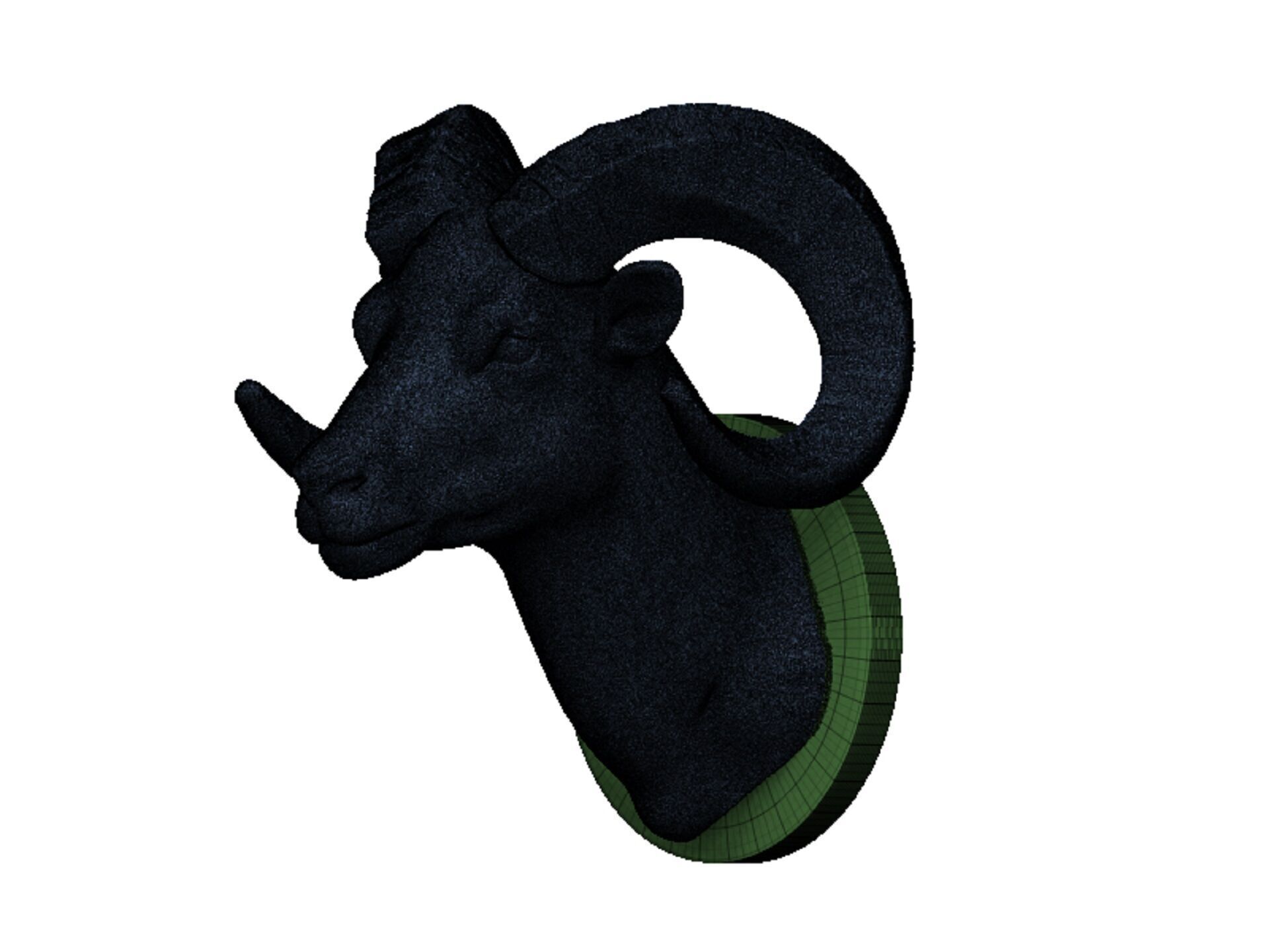 ram head 3D print model_10