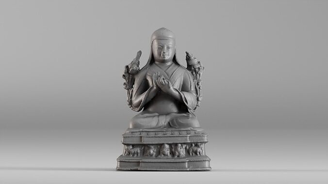 001643 Ancient Tibetan Buddha Statue 3D Scan 3dp 3D print model
