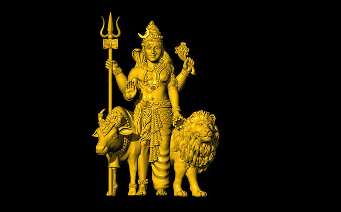 Ardhyanariswar 3d printed model 3D print model