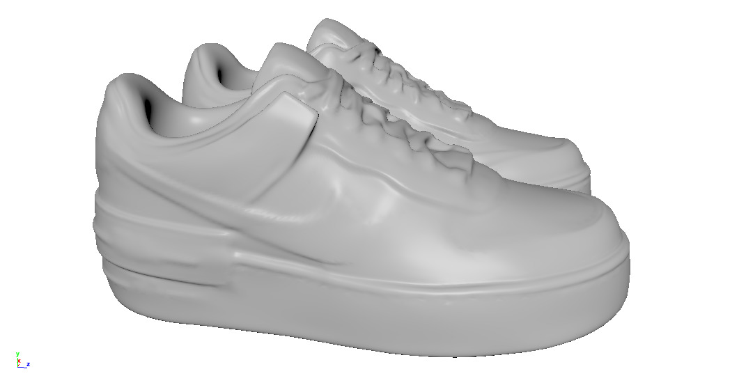 Nike Air Force 1 Shadow Cashmere Low-poly 3D model_2