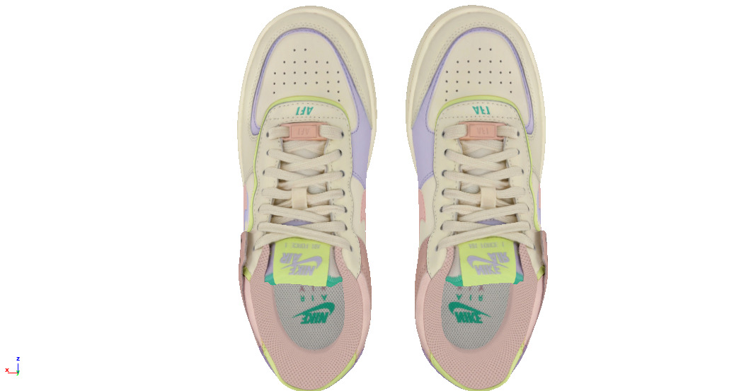 Nike Air Force 1 Shadow Cashmere Low-poly 3D model_6