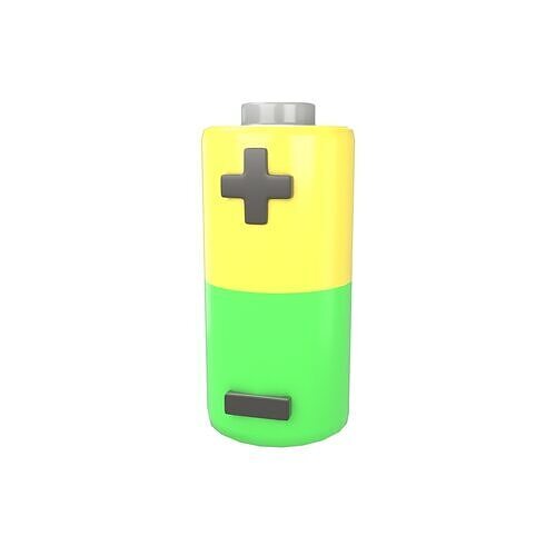 Battery Icon v1 004 Low-poly 3D model
