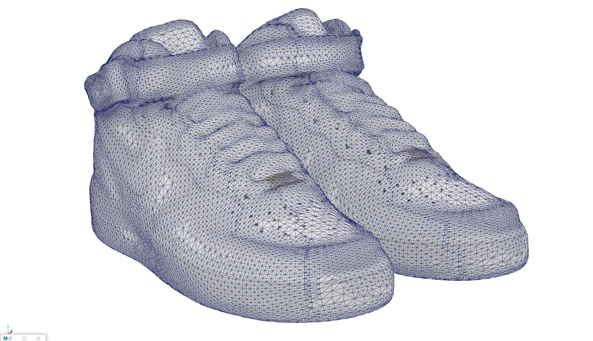 NIKE air force one 1 white high Low-poly 3D model_1