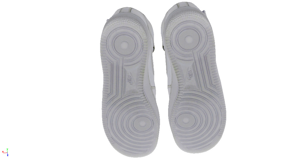 NIKE air force one 1 white high Low-poly 3D model_7