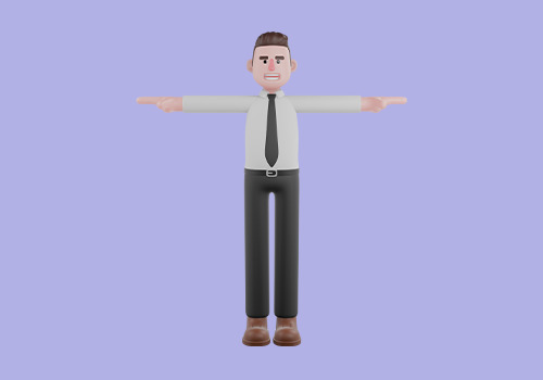 Stylized 3D Male Interior Designer Character - Cartoon Architect 3D model_2