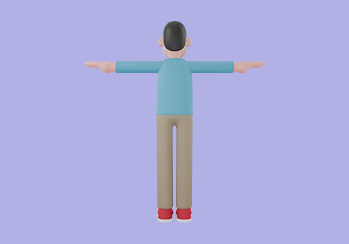 Stylized 3D Male Artist Character-Cartoon Creative Art Designer 3D model_4