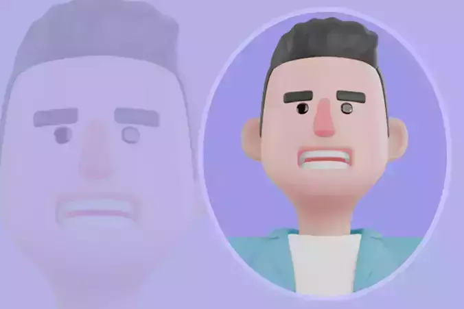 Stylized 3D Male Artist Character-Cartoon Creative Art Designer