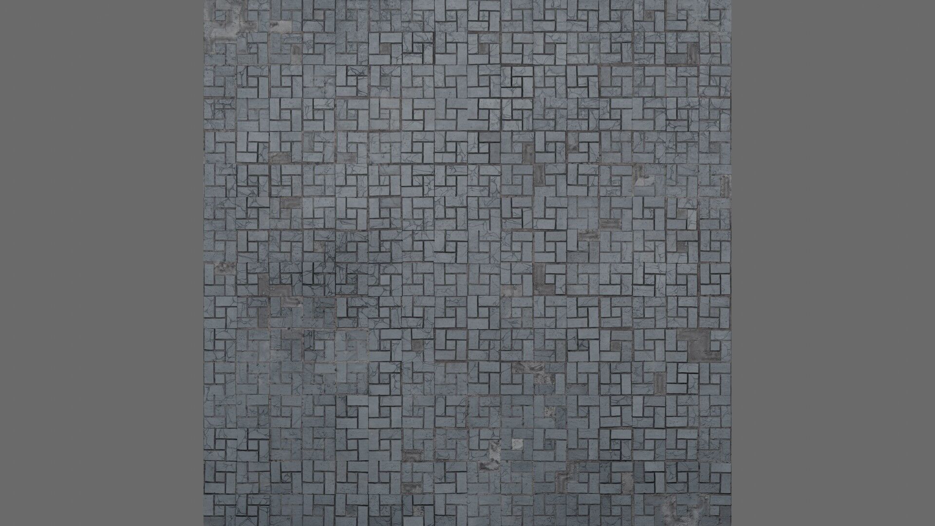 Basket Weave Stone Pavers Seamless PBR Material Texture_3
