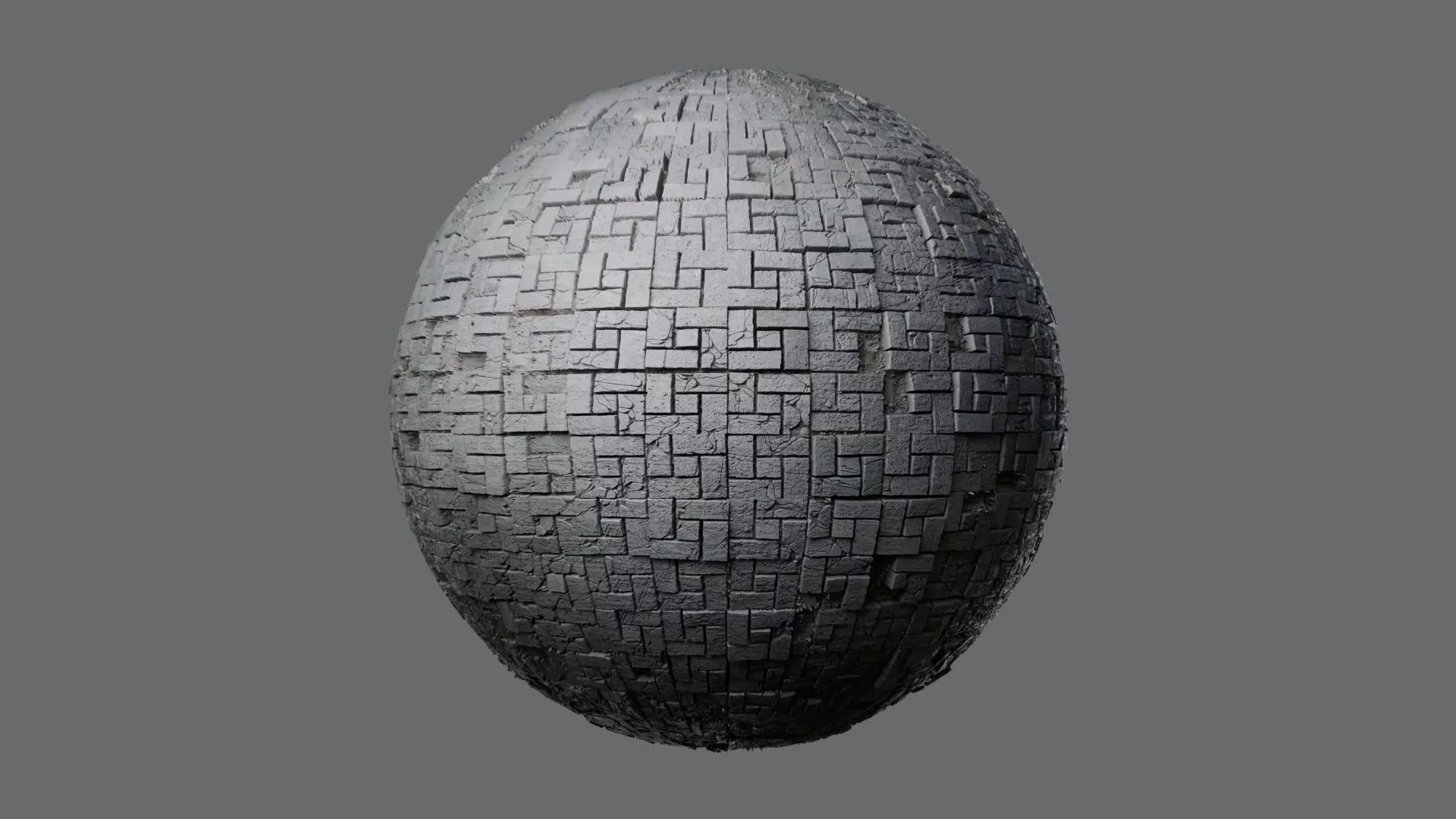 Basket Weave Stone Pavers Seamless PBR Material Texture_0