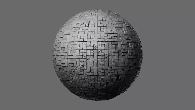 Basket Weave Stone Pavers Seamless PBR Material Texture