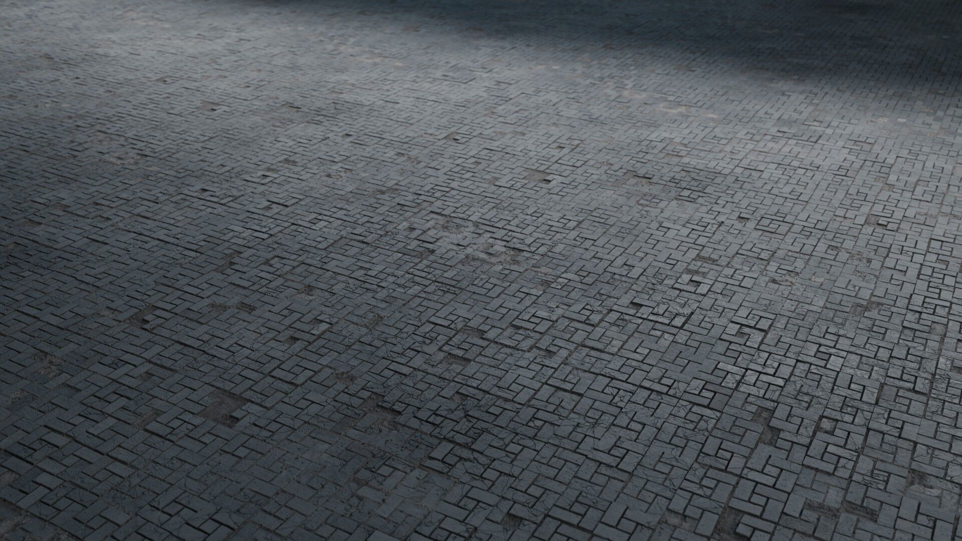 Basket Weave Stone Pavers Seamless PBR Material Texture_1