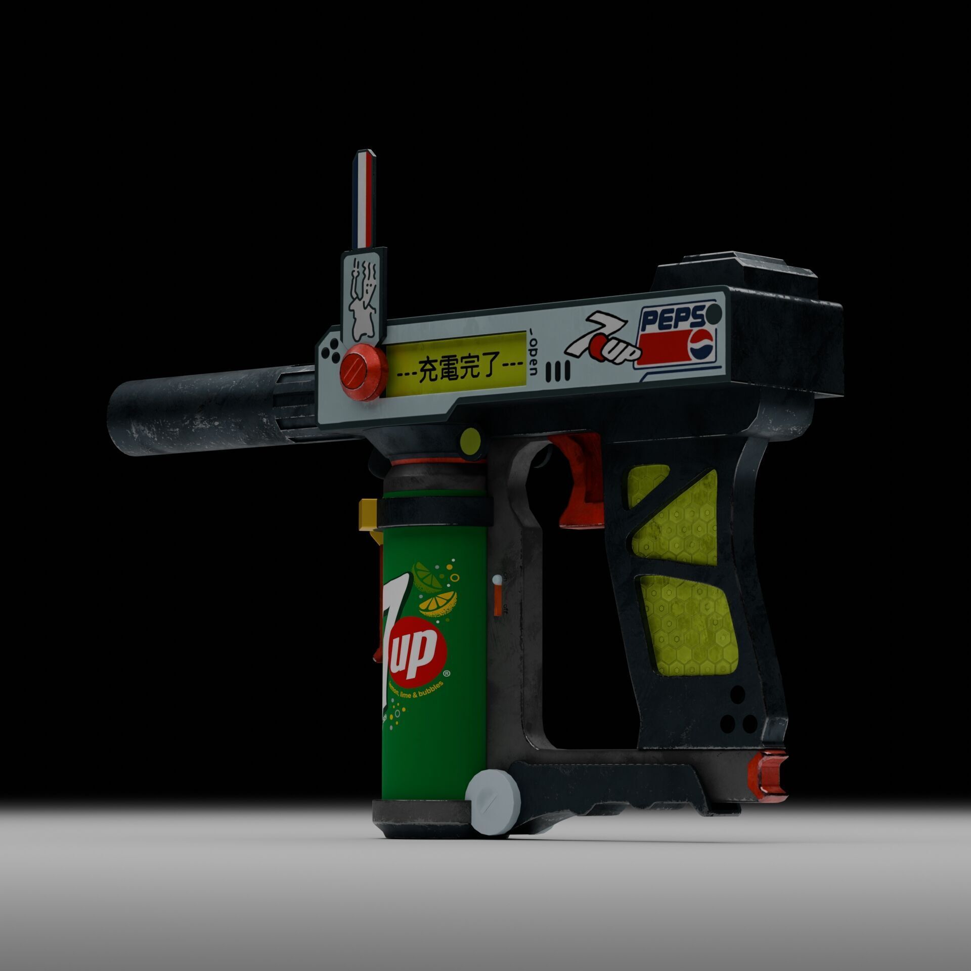 7Up Gun Low-poly 3D model_8