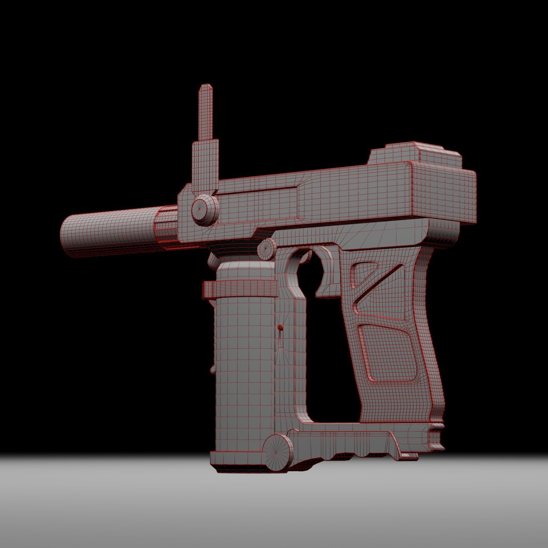 7Up Gun Low-poly 3D model_9