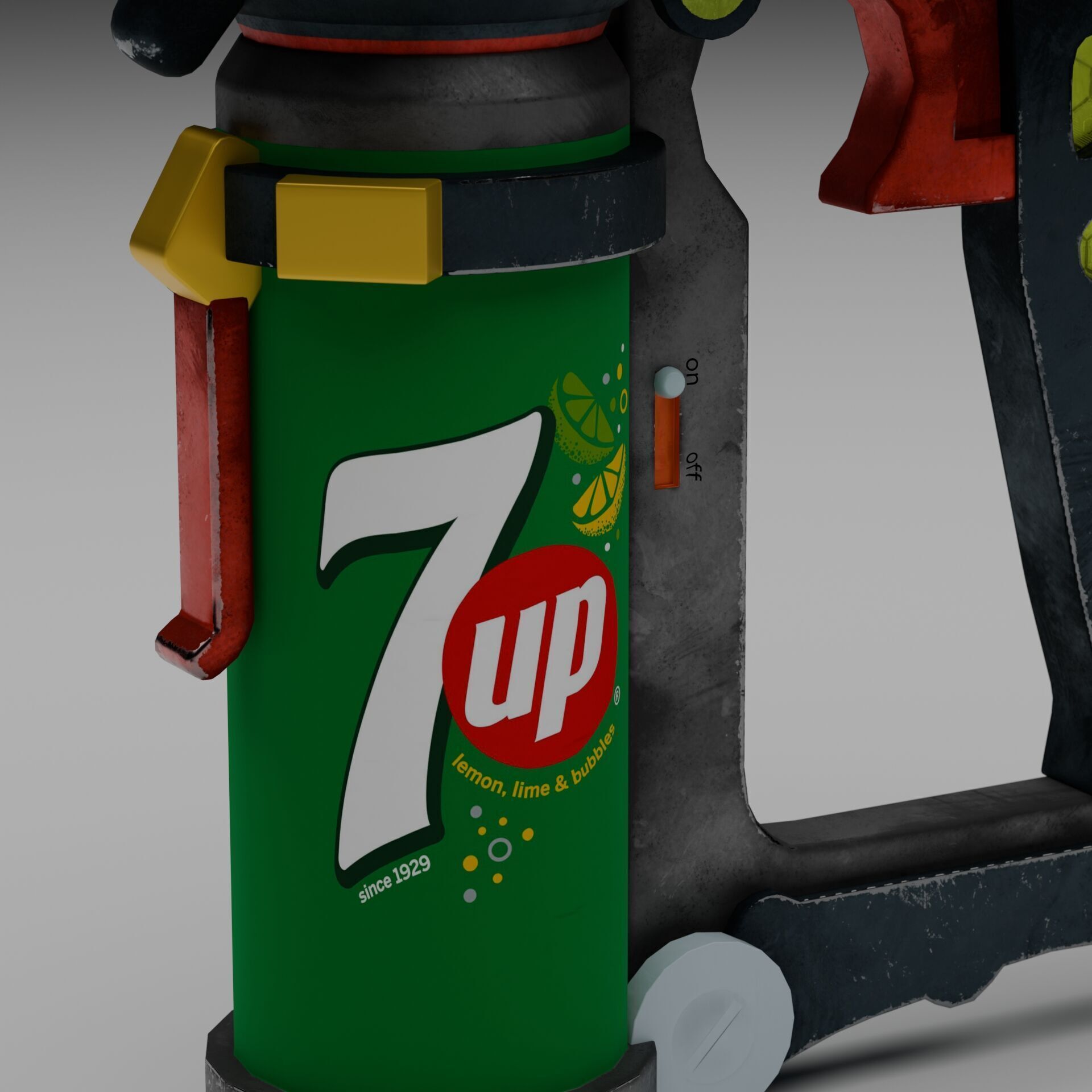 7Up Gun Low-poly 3D model_3
