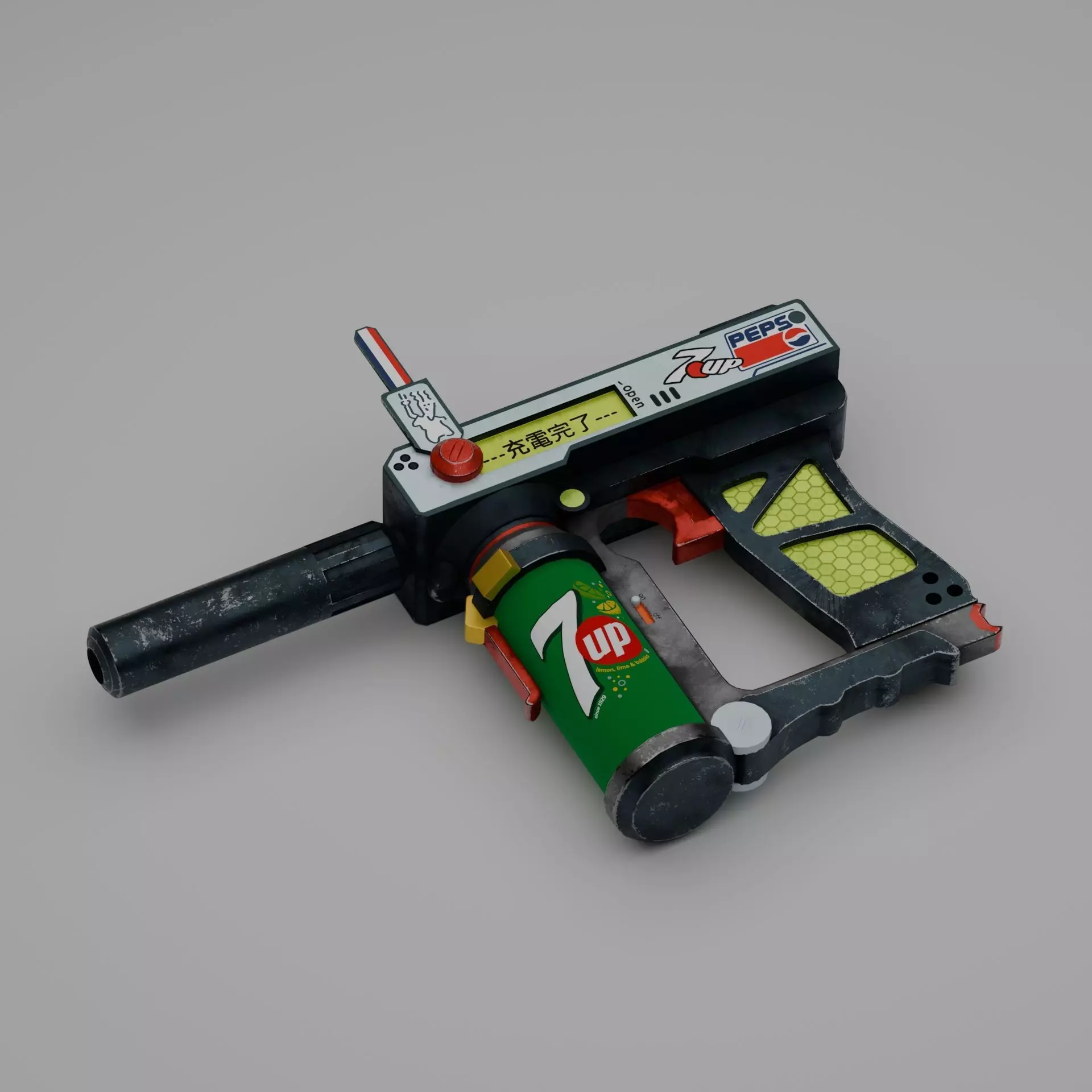 7Up Gun Low-poly 3D model_0