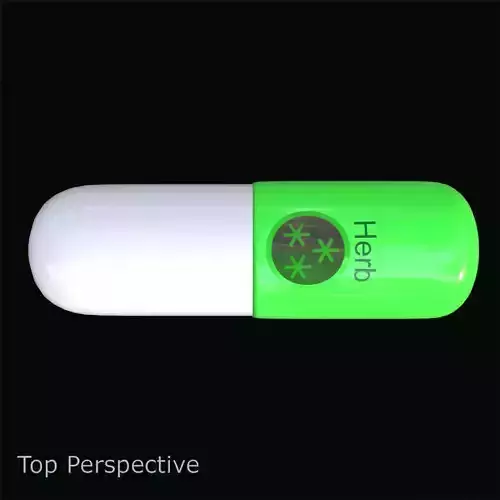 Herb Medicine Capsule Natural Herbal Supplement 3D model