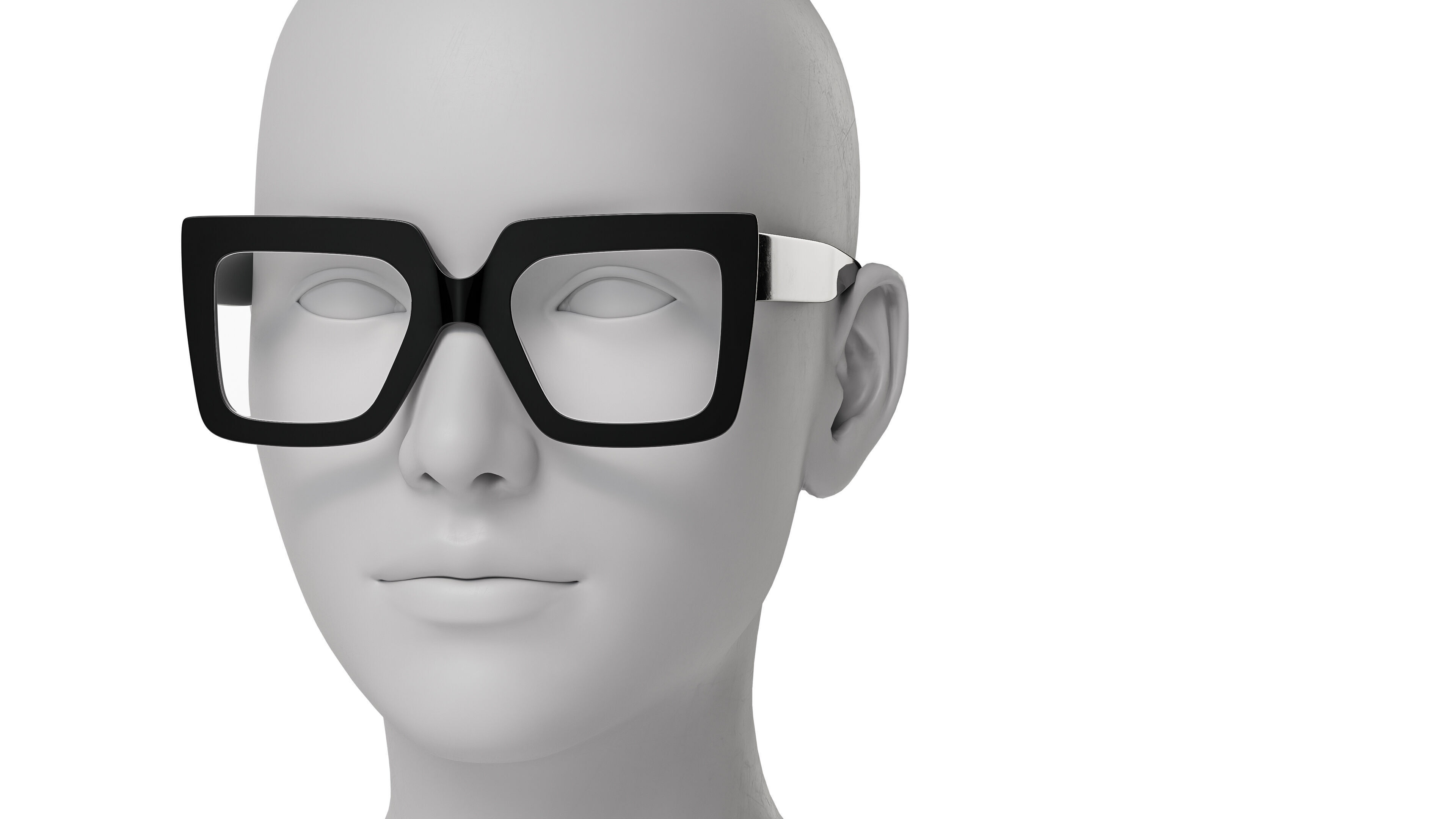 Temu Oversized Glasses Low-poly 3D model_6