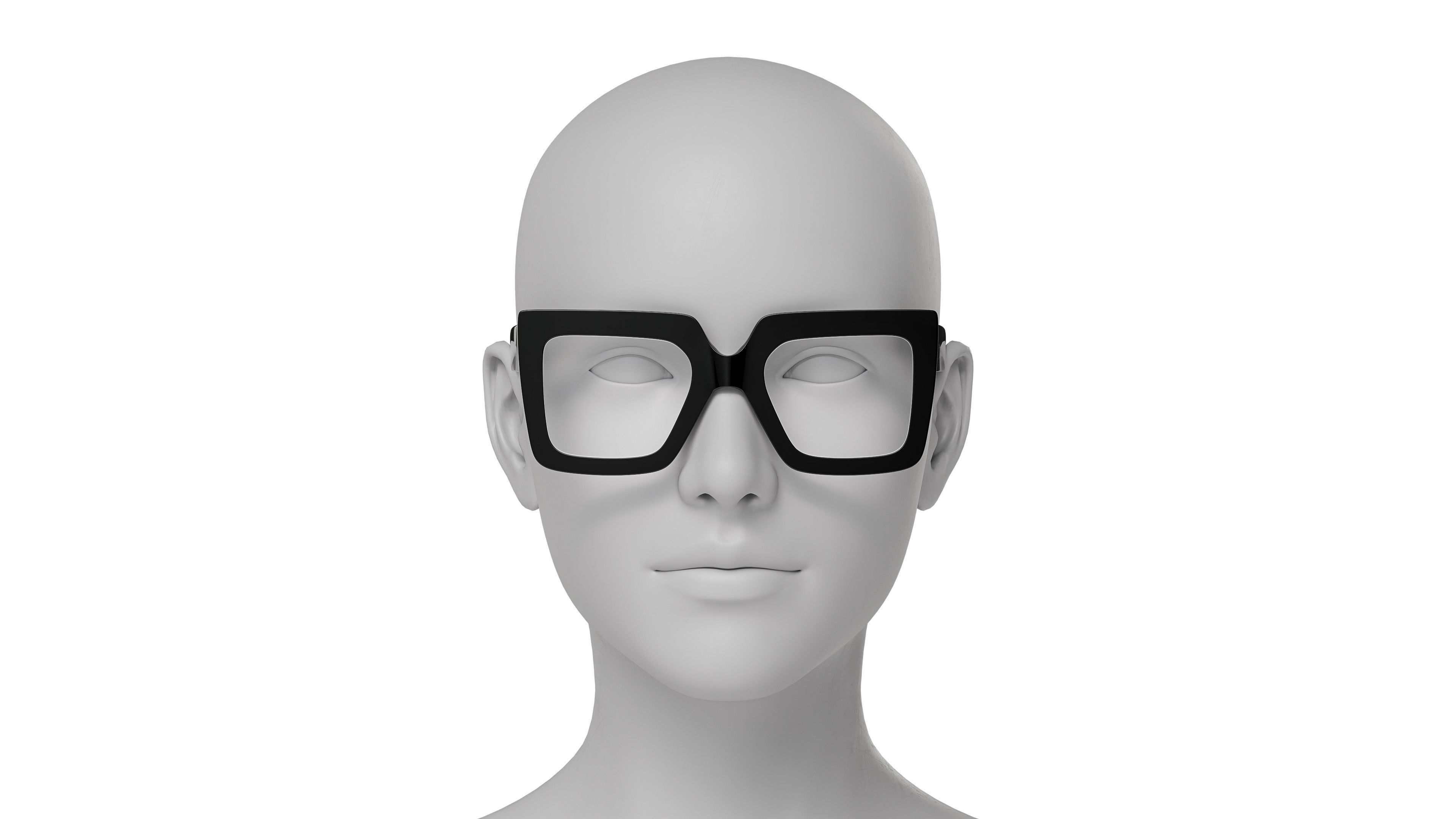 Temu Oversized Glasses Low-poly 3D model_5