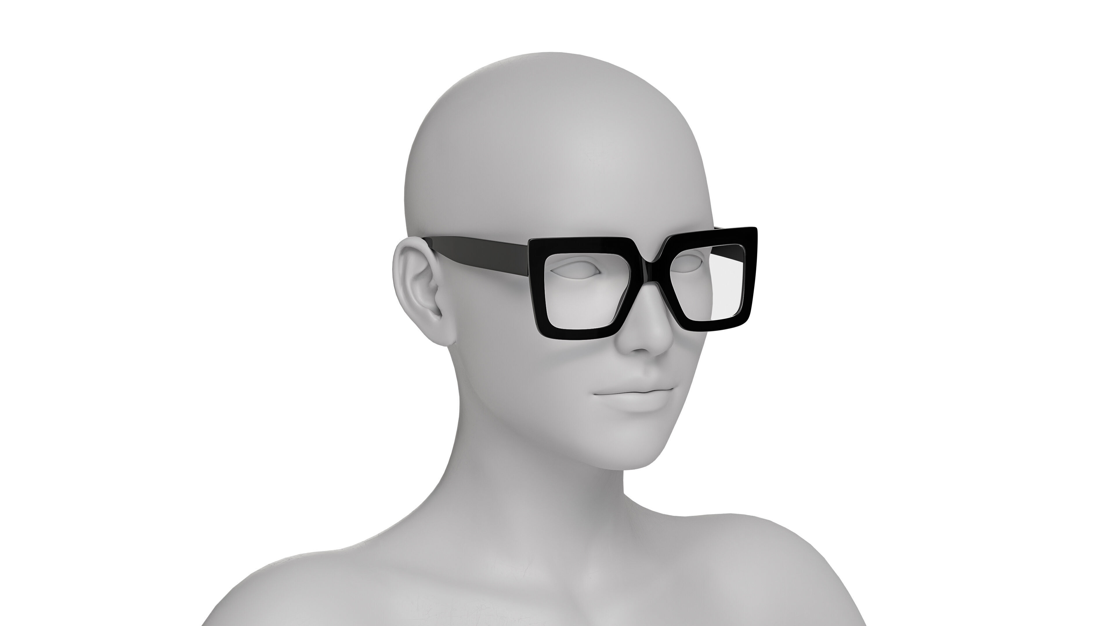 Temu Oversized Glasses Low-poly 3D model_4