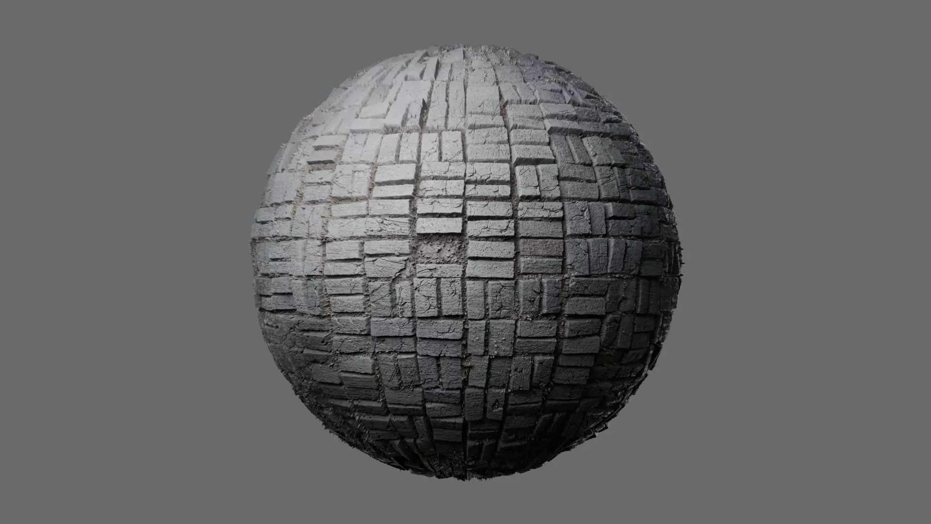 Brick Tile Stone Pavers Seamless PBR Material Texture_0